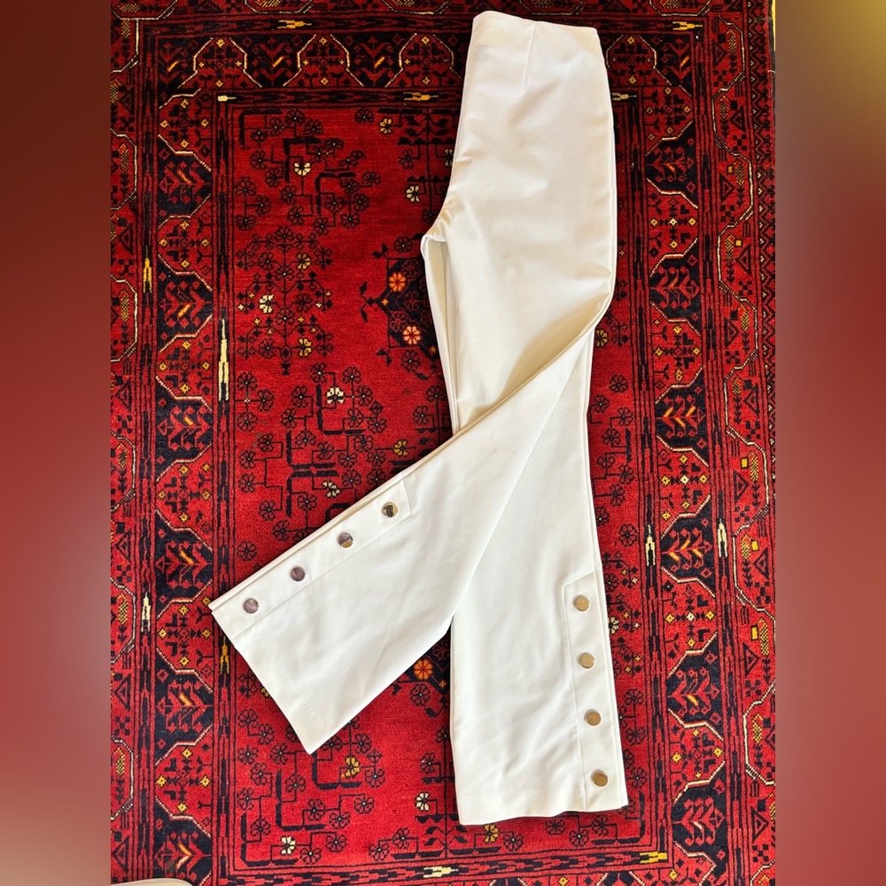 INC International Concepts White Flare Pants